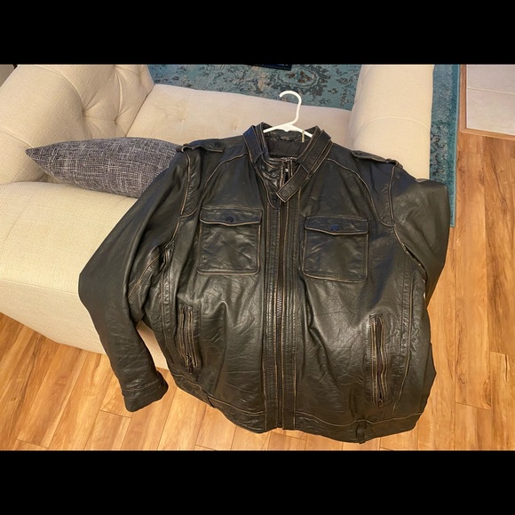 NWOT Black Rivet Leather Jacket - Picture 6 of 6